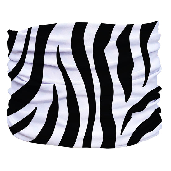 Zebra Pup Scruff – Slip-On Dog Neckwear with Bold Black & White Print - The Max & Rex Collection