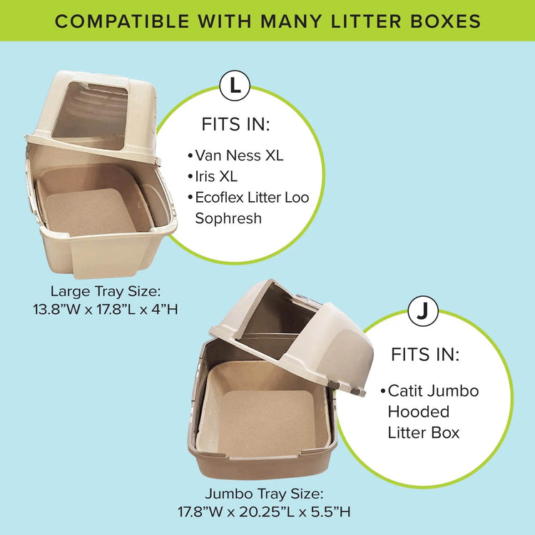 Eco-Friendly Disposable Litter Box Large (Pack of 6) - The Max & Rex Collection