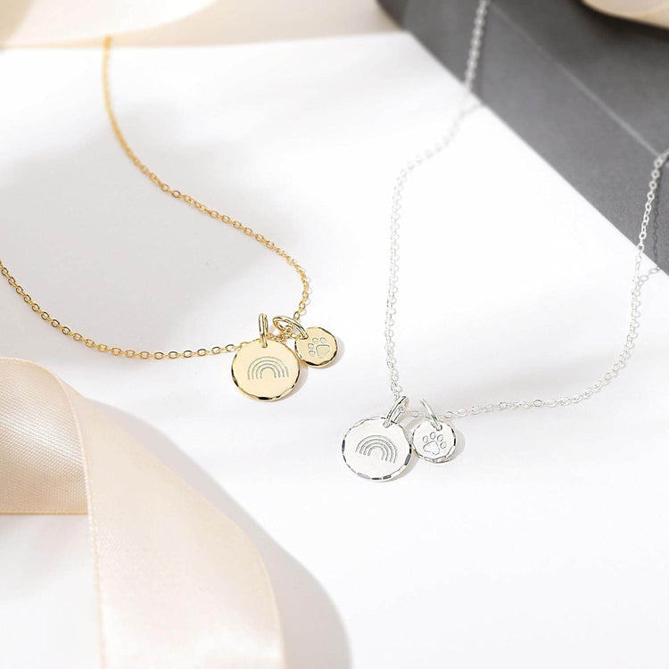 Rainbow Bridge Pet Memorial Necklace – Honor the Loss of a Beloved Cat or Dog - The Max & Rex Collection