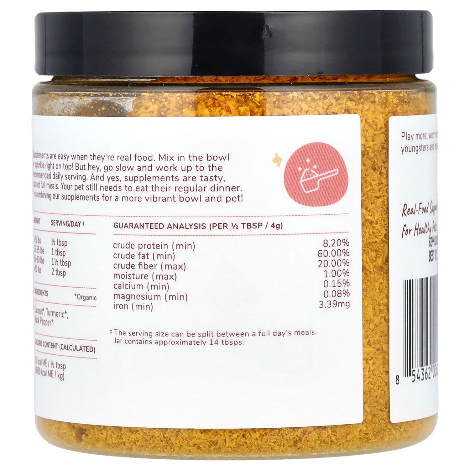 Organic Hip & Joint Supplement for Dogs & Cats - Vet Formulated with Turmeric, Black Pepper & Coconut - Natural Supplement for Dog & Cat Joint Support & Health - Made in USA