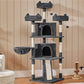 Renwick 69in Large Cat Tree Tower with Condos &amp; Scratching Board - Dark Gray - The Max & Rex Collection