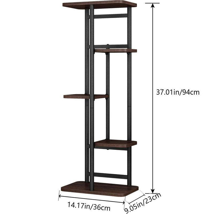 Plant Stand 5 Tier 6 Potted Indoor Plant Shelf Multiple Stands for Garden Corner Balcony Living Room 14.17 X 9 X 37 Inch - The Max & Rex Collection