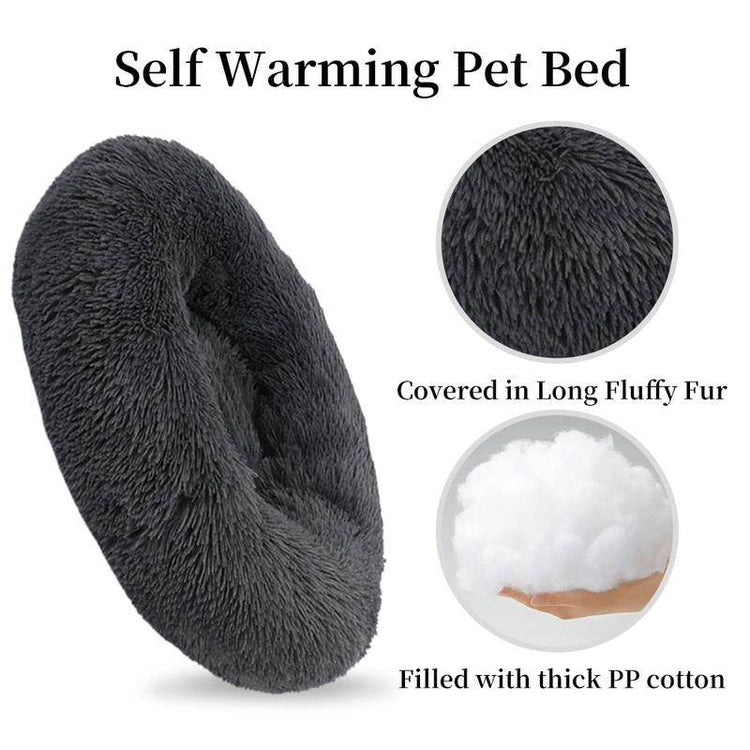 Orthopedic Anti-Anxiety Donut Bed for Dogs & Cats – Soft, Washable, Cozy - The Max & Rex Collection