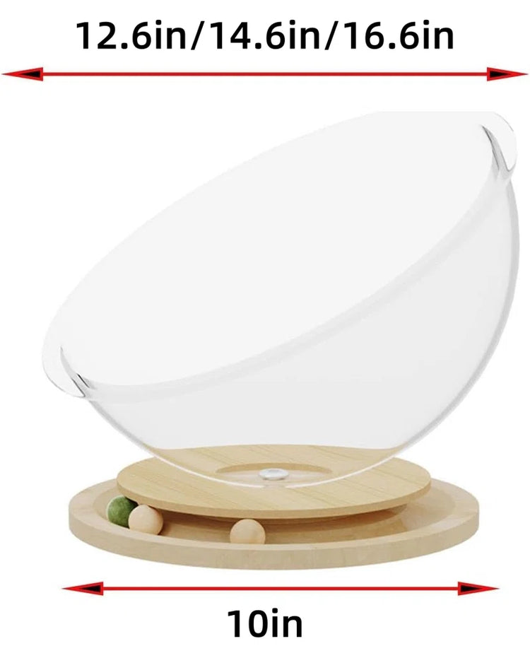 Acrylic Space Capsule Cat Bed – Clear Bubble Lounge