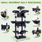 CT81F Big Cat Tower for Indoor Cats, XXL Cat Tree with Scratching Post, Hammock, Perches, Condos, and Hanging Baskets for Multiple Adult Cats