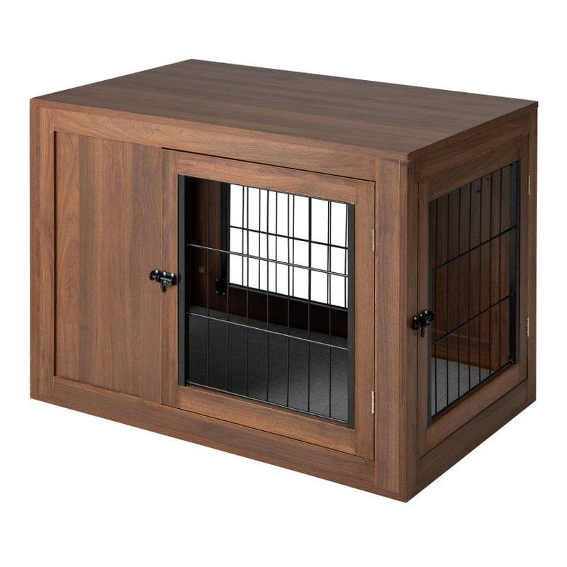 Furniture Dog Crate with Cushion and Double Doors - The Max & Rex Collection