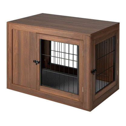 Furniture Dog Crate with Cushion and Double Doors - The Max & Rex Collection