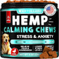 Anxiety Relief Treats for Dogs — Natural Calming Supplement with Hemp, Valerian & Chamomile