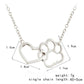 Heart & Paw Necklace — Linked Heart & Dog Paw Charm - The Max & Rex Collection