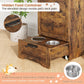 Pet Food Cabinet,Dog Feeding Station with 2 Elevated Dog Bowls