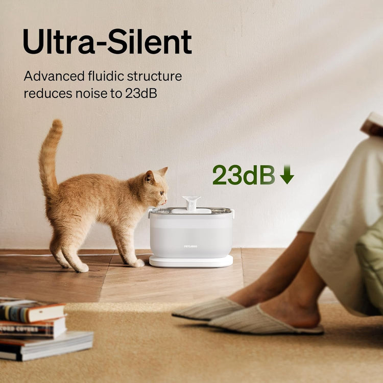 Replacement Filters for Dockstream Cat Water Fountain PLWF005 PLWF115 PLWF105, 4 Months Set of Replacement Filters for Ultra Quiet Pet Water Fountain,White 8 Count (Pack of 1) KK21 KK21