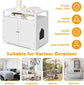 PETSITE Litter Box Enclosure, Cat Litter Box Furniture Hidden with Shelf for Large Cats, Modern Wood Pet Crate Cat Washroom Cabinet End Table, White - The Max & Rex Collection