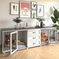 Furniture Style Wooden Dog Crate with 3 Drawers - The Max & Rex Collection