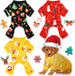 3 Pieces Christmas Dog Pajamas Dog Jumpsuit Santa Snowman Pet Clothes Christmas Pet Pajamas Holiday Costume Jumpsuit for Puppy Cat(Snowman Pattern,M (Fit 5.5-7.7Lbs))