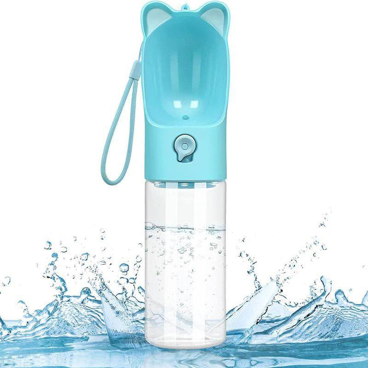Portable Dog Water Bottle with Carbon Filter - 13.5oz Leak-Proof Pet Travel Water Dispenser | Lightweight Walking & Hiking Bottle - The Max & Rex Collection