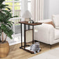 Modern C-Shaped Cat Side Table with Scratching Board - The Max & Rex Collection