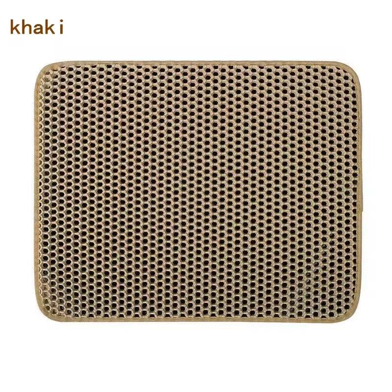 Double Layer Cat Litter Mat - Waterproof Non-Slip Trapping Mat | Washable Sand Catcher Pad for Litter Box - The Max & Rex Collection
