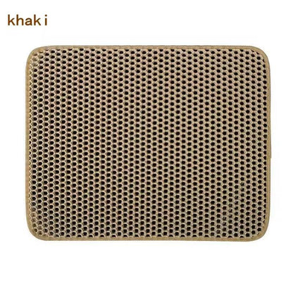 Double Layer Cat Litter Mat - Waterproof Non-Slip Trapping Mat | Washable Sand Catcher Pad for Litter Box - The Max & Rex Collection