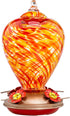 Muse Garden 34oz Blown Glass Hanging Hummingbird Feeder - The Max & Rex Collection