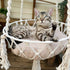 Emellie Bohemian Style Cat Hammock, Cat Swing with Hanging for Sleeping, Indoor/Outdoor Home Décor
