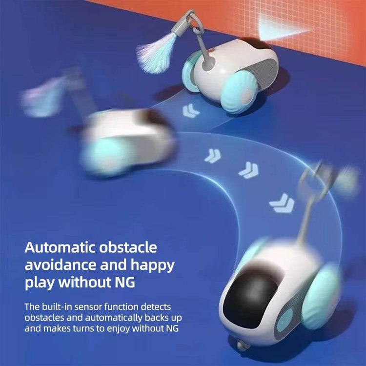 Smart Interactive Cat Toy Car – Remote Control & Automatic Obstacle Avoidance | Rechargeable Rolling Ball for Cats - The Max & Rex Collection