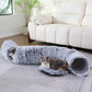 Cat Tunnel with Cat Bed for Indoor Cats, Multifunctional Cat Playground Toys Hideplace for Small Medium Large Cats