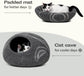 MEOWFIA Cat Cave – Premium Felt Cat Bed for Indoor Cats, Handmade 100% Merino Wool (Medium, Dark Grey) - The Max & Rex Collection