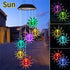 Solar Garden Wind Chime – LED Color-Changing Lights with Crystal Ball & Hummingbird Design - The Max & Rex Collection