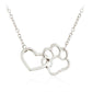 Heart & Paw Necklace — Linked Heart & Dog Paw Charm - The Max & Rex Collection