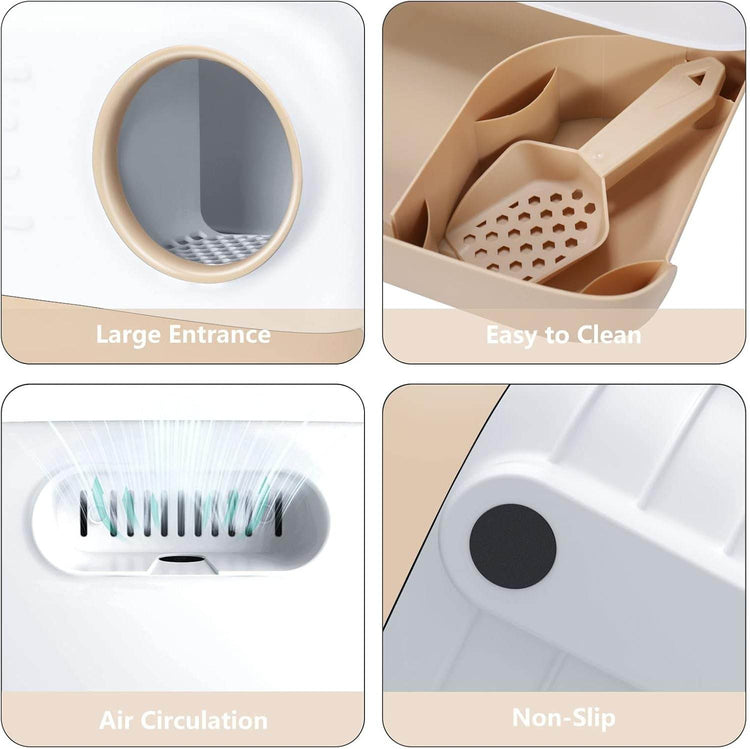 Petament Cat Litter Box,Fully Enclosed Litter Box Holds Odors,Prevents Urine and Litter Leakage, Assembly Free,Easy to Clean Stylish Litter Box Furniture with Pull-Out Litter Tray and Litter Scoop1 - The Max & Rex Collection