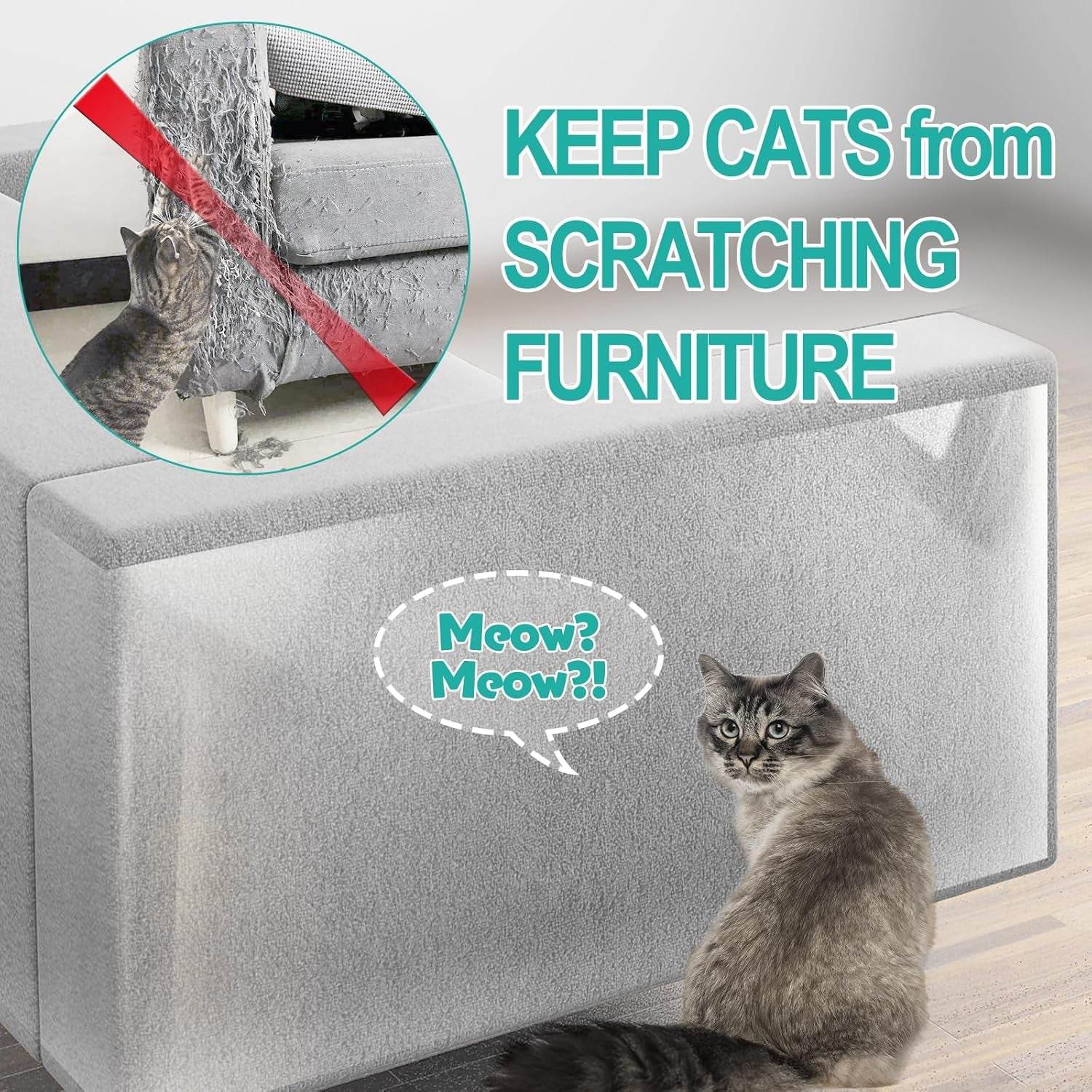 Cat Scratch Furniture Protector - Vinyl - The Max & Rex Collection
