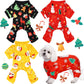 3 Pieces Christmas Dog Pajamas Dog Jumpsuit Santa Snowman Pet Clothes Christmas Pet Pajamas Holiday Costume Jumpsuit for Puppy Cat(Snowman Pattern,M (Fit 5.5-7.7Lbs))
