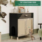 Cat Litter Box Enclosure Wood Cat Crate Furniture with Scratching Pad Doors - The Max & Rex Collection