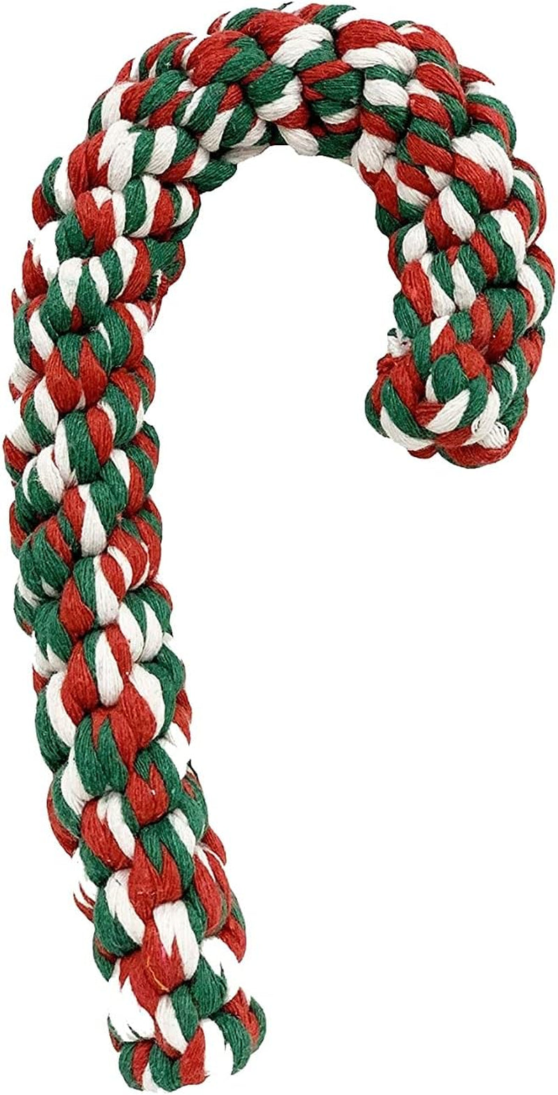 Midlee Candy Cane Rope Christmas Dog Toy (Large)- Thick Big Chew Pet Holiday Puppy Toy -Red White Green