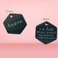 ID Tag, Personalized Hexagon Dog/Cat Tag