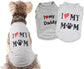 Droolingdog Dog Clothes Puppy Shirts I Love My Mom Dog T Shirt for Small Dogs, Small, Grey - The Max & Rex Collection