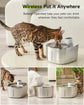 4L Wireless Cat Water Fountain - Auto Sensor Pet Drinking Fountain with Battery | Stainless Steel Cordless Water Dispenser for Dogs & Cats - The Max & Rex Collection