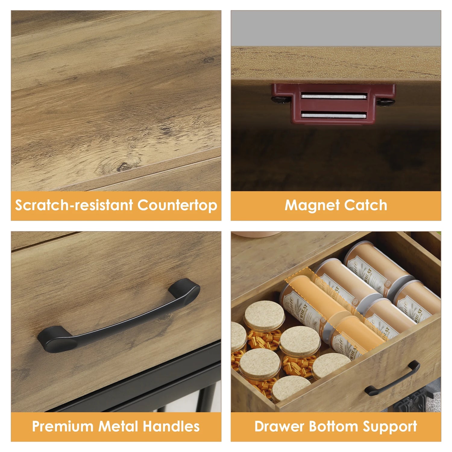 71" Tall Dog Crates Furniture, Indoor Dogs Kennel Furniture with Hutch, 42"W Dog Cage Furniture for Large/Medium Dogs, Decorative Sturdy Pet House, Rustic Brown