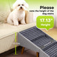 Ziluce 17" Dog Ramp Ottoman – Foldable Pet Ramp & Storage Ottoman | Linen Beige