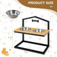Adjustable Elevated Dog Feeder with 5 Height Settings - Premium Raised Pet Feeding Station with 2 Large Stainless Steel Bowls - The Max & Rex Collection