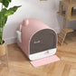 Pink Covered Cat Litter Box with Odor Filter - Complete Privacy Kit with Tray, Scoop & Mat | Compact Hooded Litter House - The Max & Rex Collection