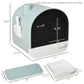 Covered Cat Litter Box with Odor Filter - Complete Privacy Kit with Tray, Scoop & Mat | Green Hooded Litter House - The Max & Rex Collection