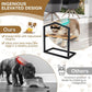 Adjustable Elevated Dog Feeder with 5 Height Settings - Premium Raised Pet Feeding Station with 2 Large Stainless Steel Bowls - The Max & Rex Collection