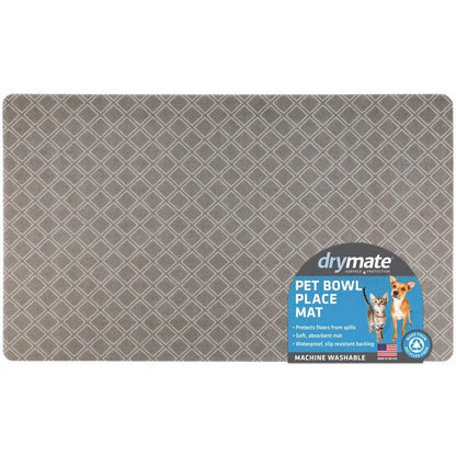 Premium Pet Bowl Placemat - Thin Absorbent Waterproof Feeding Mat for Dogs & Cats | Machine Washable Floor Protection - The Max & Rex Collection