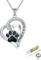 Always in My Heart Paw Print Necklace – Pet Memorial Gift - The Max & Rex Collection