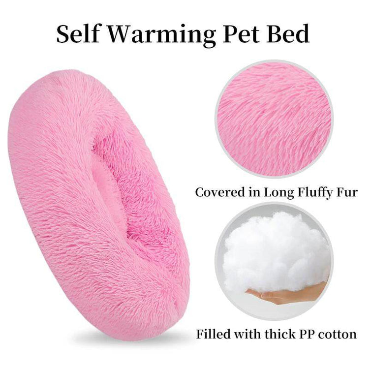 Orthopedic Anti-Anxiety Donut Bed for Dogs & Cats – Soft, Washable, Cozy - The Max & Rex Collection
