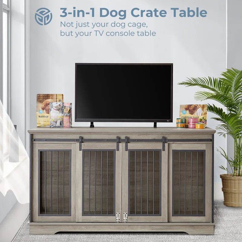 Furniture Style Pet Crate with 2 Sliding Doors - The Max & Rex Collection