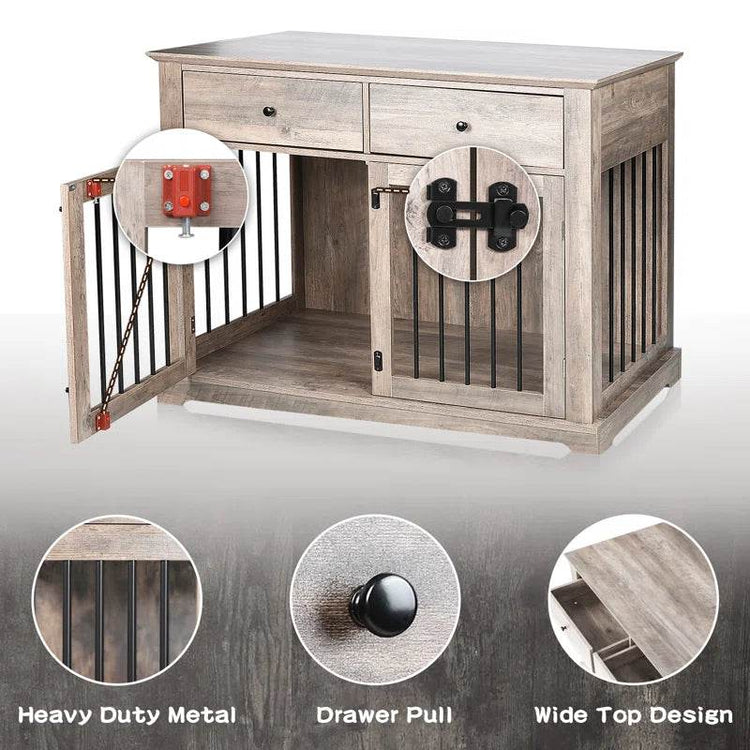 Cranbrook Dog Crate Furniture with Drawers - The Max & Rex Collection