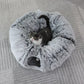 Cat Tunnel with Cat Bed for Indoor Cats, Multifunctional Cat Playground Toys Hideplace for Small Medium Large Cats