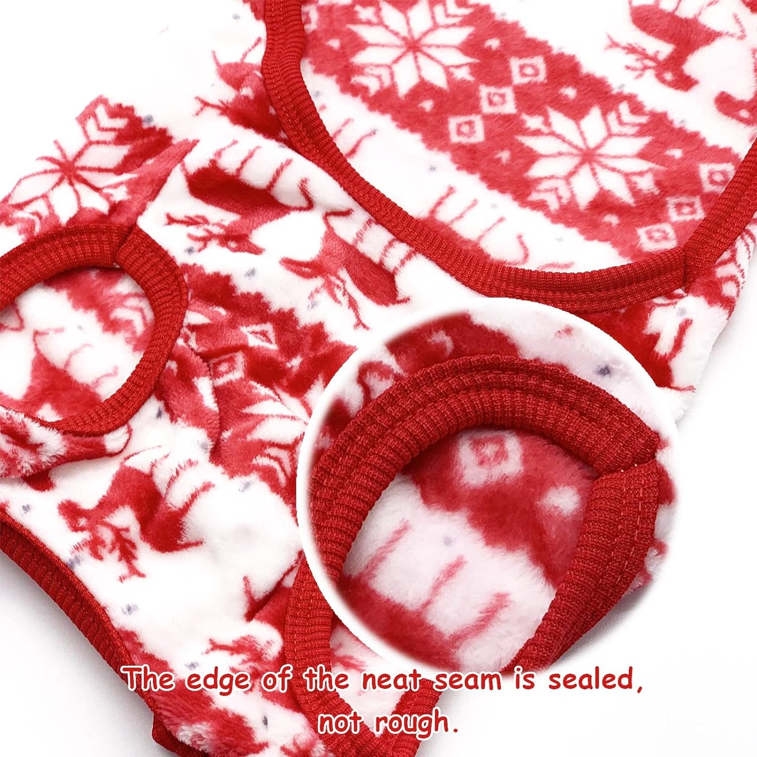 QETRABONE Small Dog Pet Cat Christmas Costume Sweater, Pet Supplies Costume Xmas Clothes Dog Jumpers Snowflake Elk Pattern Christmas Outfits for Dogs Puppy Kitten Cats (Large, Red Snowflake)